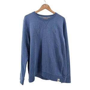 Fatface Crewneck Sweatshirt Blue Cotton Pullover Long Sleeve Size Large